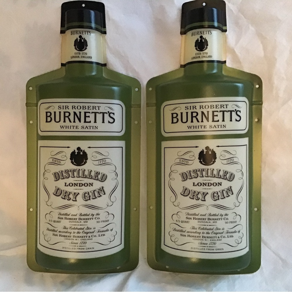 Sir Robert’s Burnett’s Gin white Satin London Set12 Patio Party Light Covers new